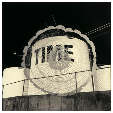 TIME, 1987 photograph + metallic overlay